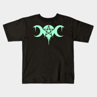 WICCA, WITCHCRAFT, TRIPLE MOON Kids T-Shirt